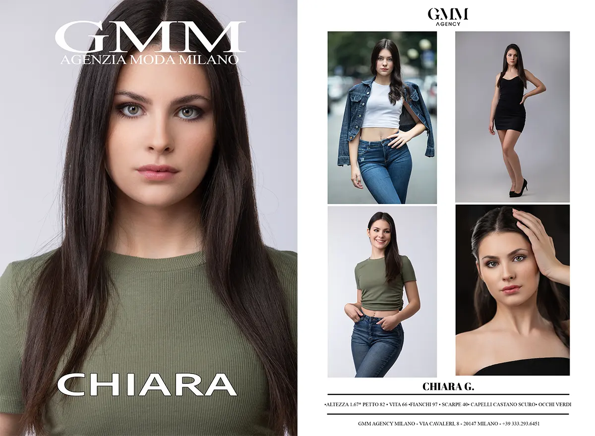 Esempio di composit fotografico fronte e retro per modelli a Milano