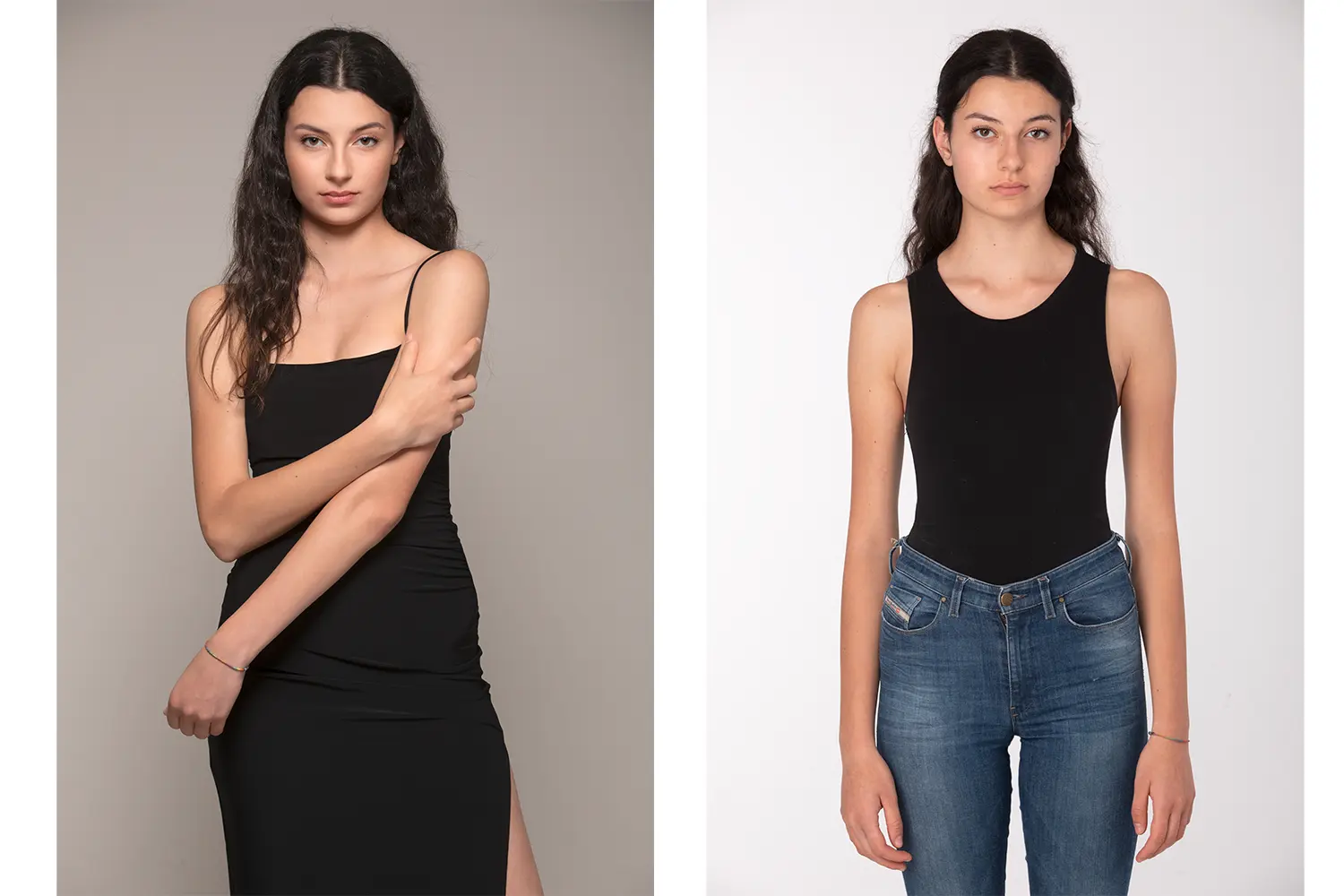 Confronto tra foto polaroid professionale e foto moda per casting a Milano - Stesso modello, diversi obiettivi