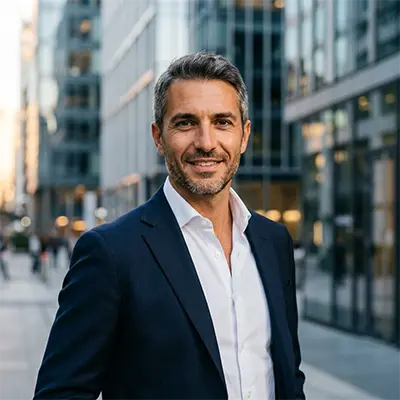 Fotografo aziendale a Porta Nuova Milano, ritratto corporate Giovanni Miele